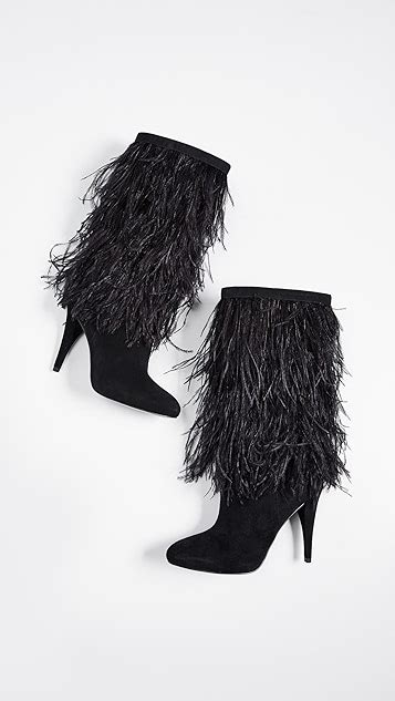 michael kors pink feather boots